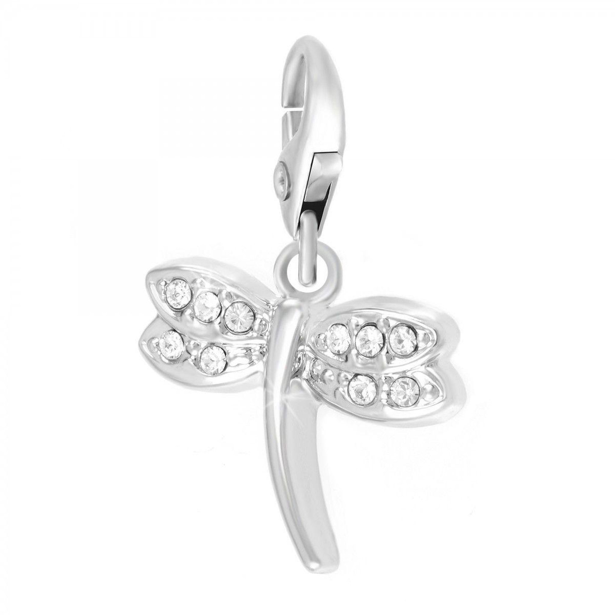 SC CRYSTAL Charm libellule SC Crystal orné de Cristaux scintillants