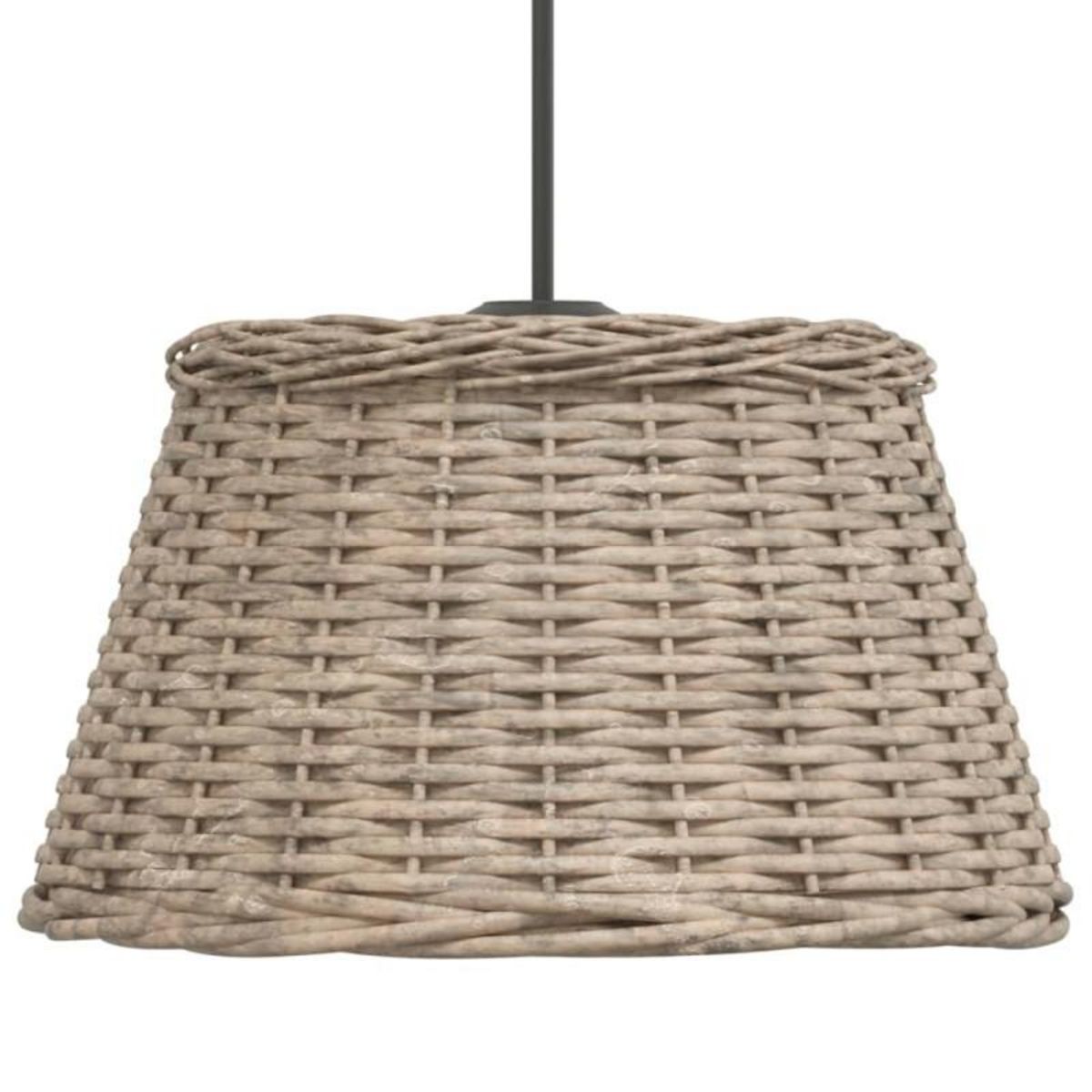 VIDAXL Abat jour de plafonnier marron Ø50x30 cm osier