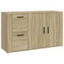 Voir la diapositive 2 : VIDAXL Buffet Chene sonoma 100x33x59,5 cm Bois d'ingenierie