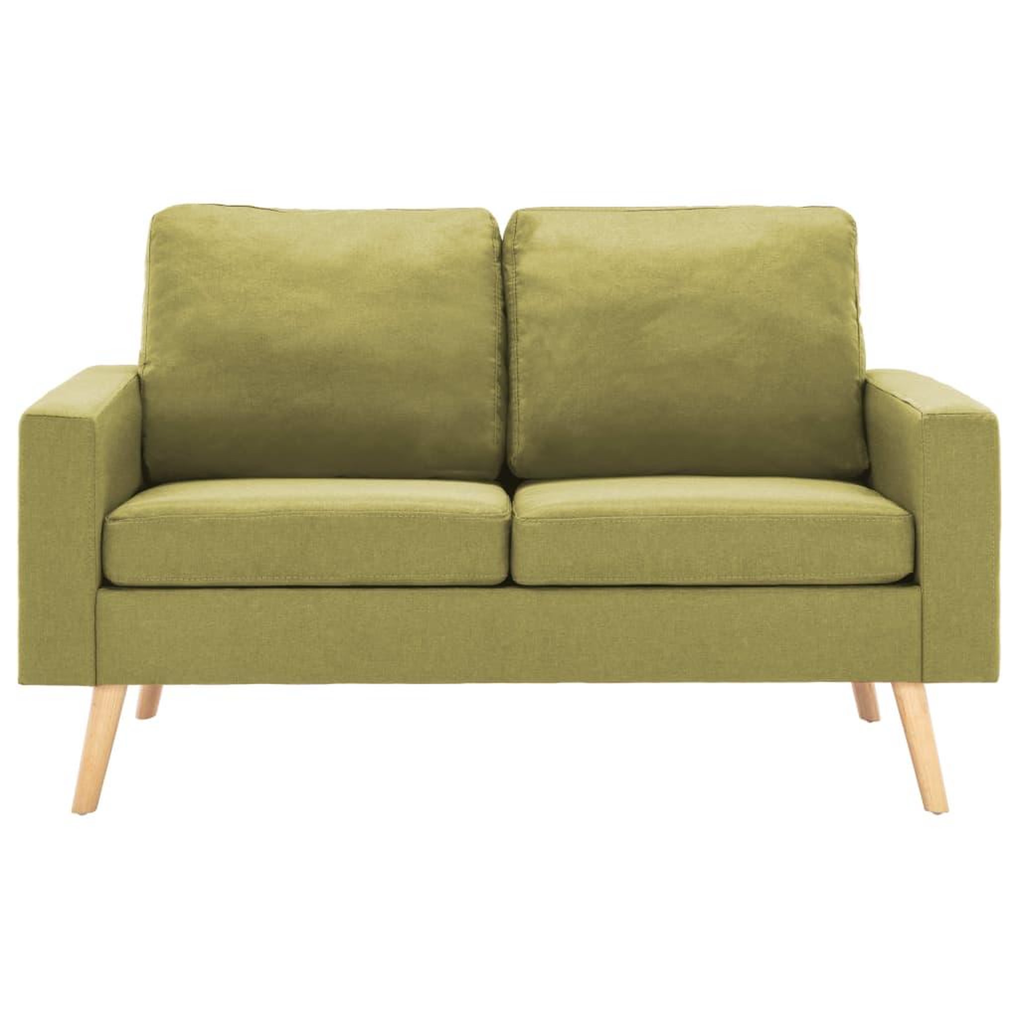 Voir la diapositive 3 : VIDAXL Canape a 2 places Vert Tissu