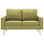 Voir la diapositive 3 : VIDAXL Canape a 2 places Vert Tissu