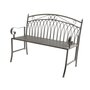 Voir la diapositive 1 : JARDIDECO Banc de jardin en métal gris - Jardideco
