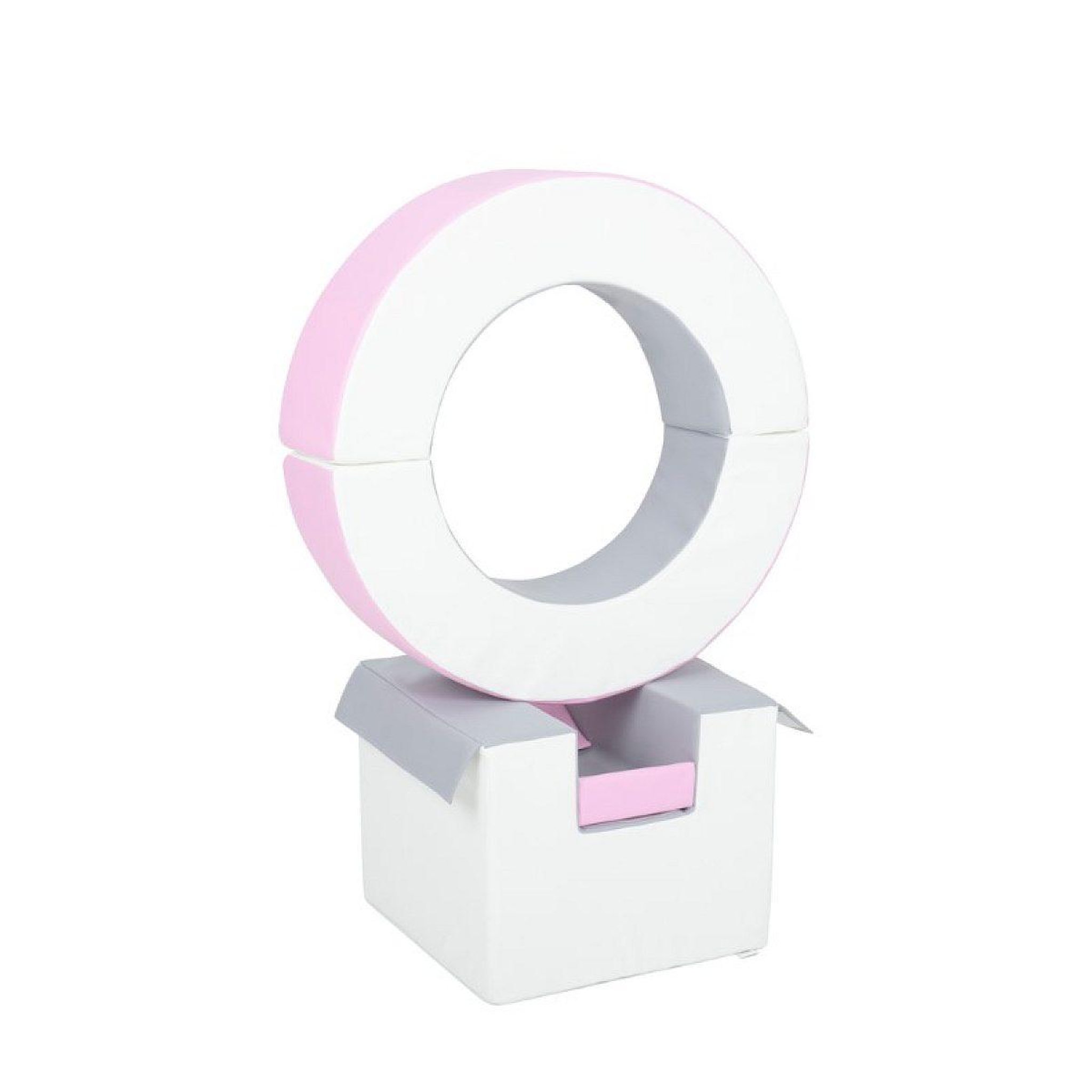 VELINDA Ensemble de cerceaux 3 blocs blanc rose gris