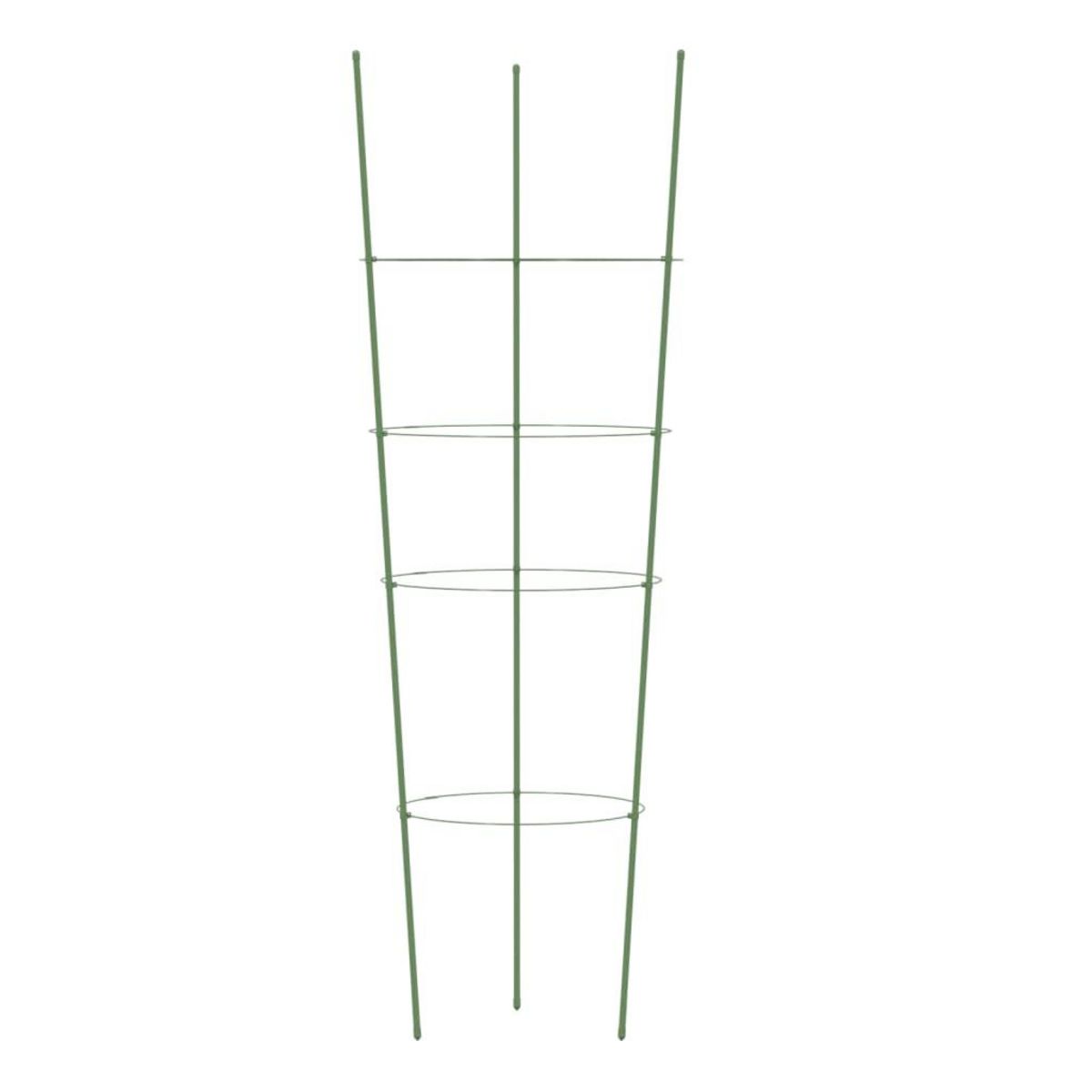 VIDAXL Supports pour plantes de jardin 4 anneaux 5pcs Vert 90 cm Acier