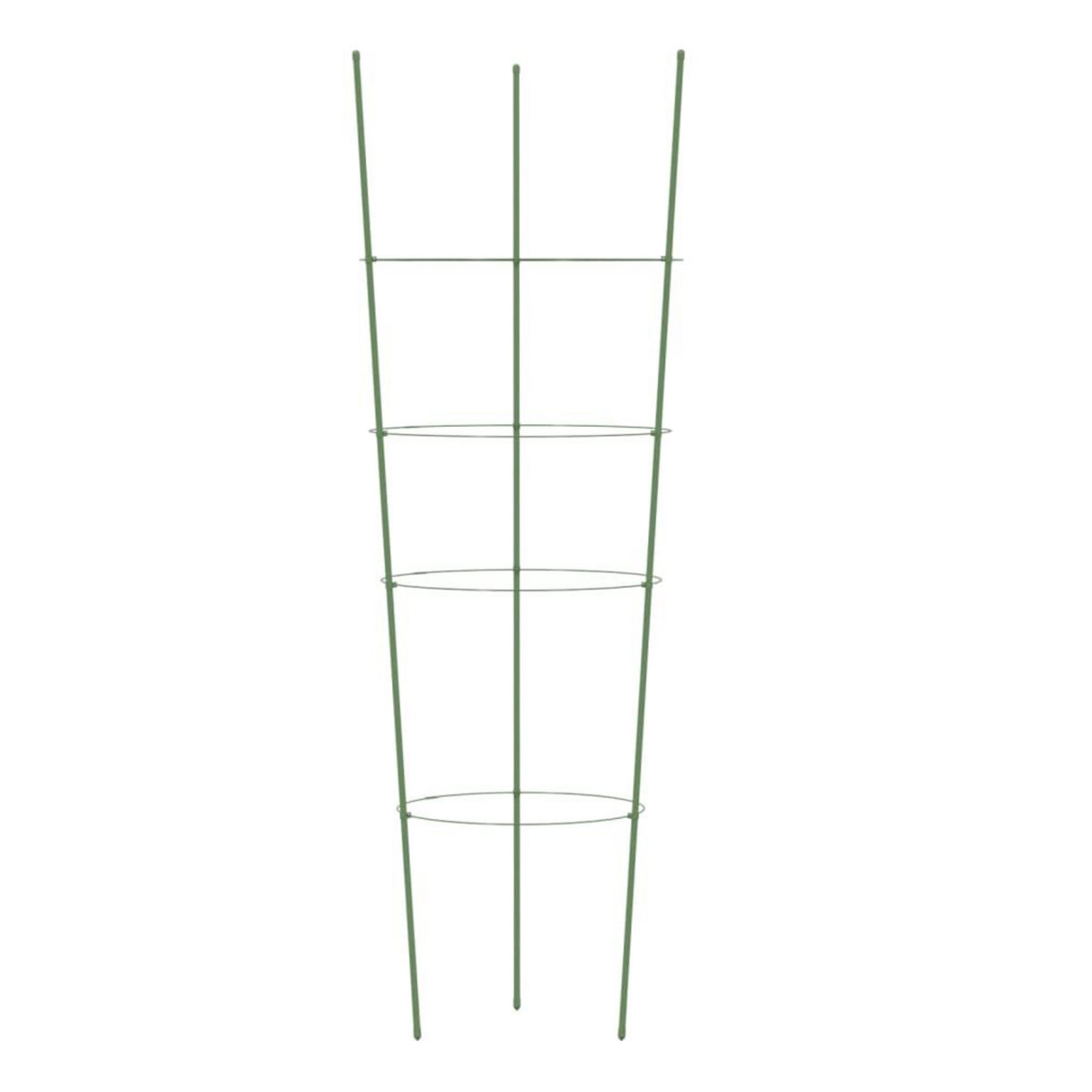 VIDAXL Supports pour plantes de jardin 4 anneaux 5pcs Vert 90 cm Acier