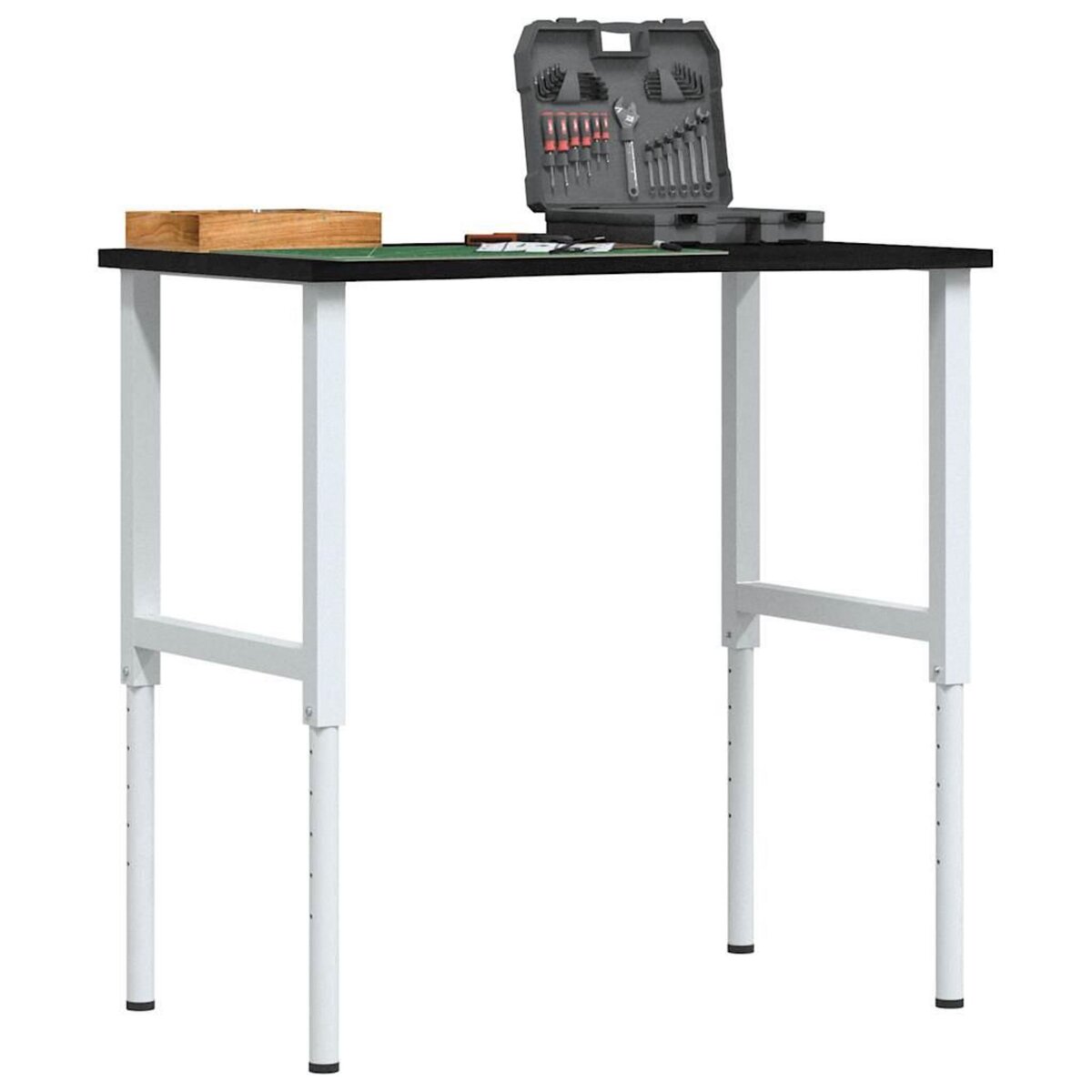 VIDAXL Etabli marron fonce 100x60x(71,5-98) cm bois de chene massif