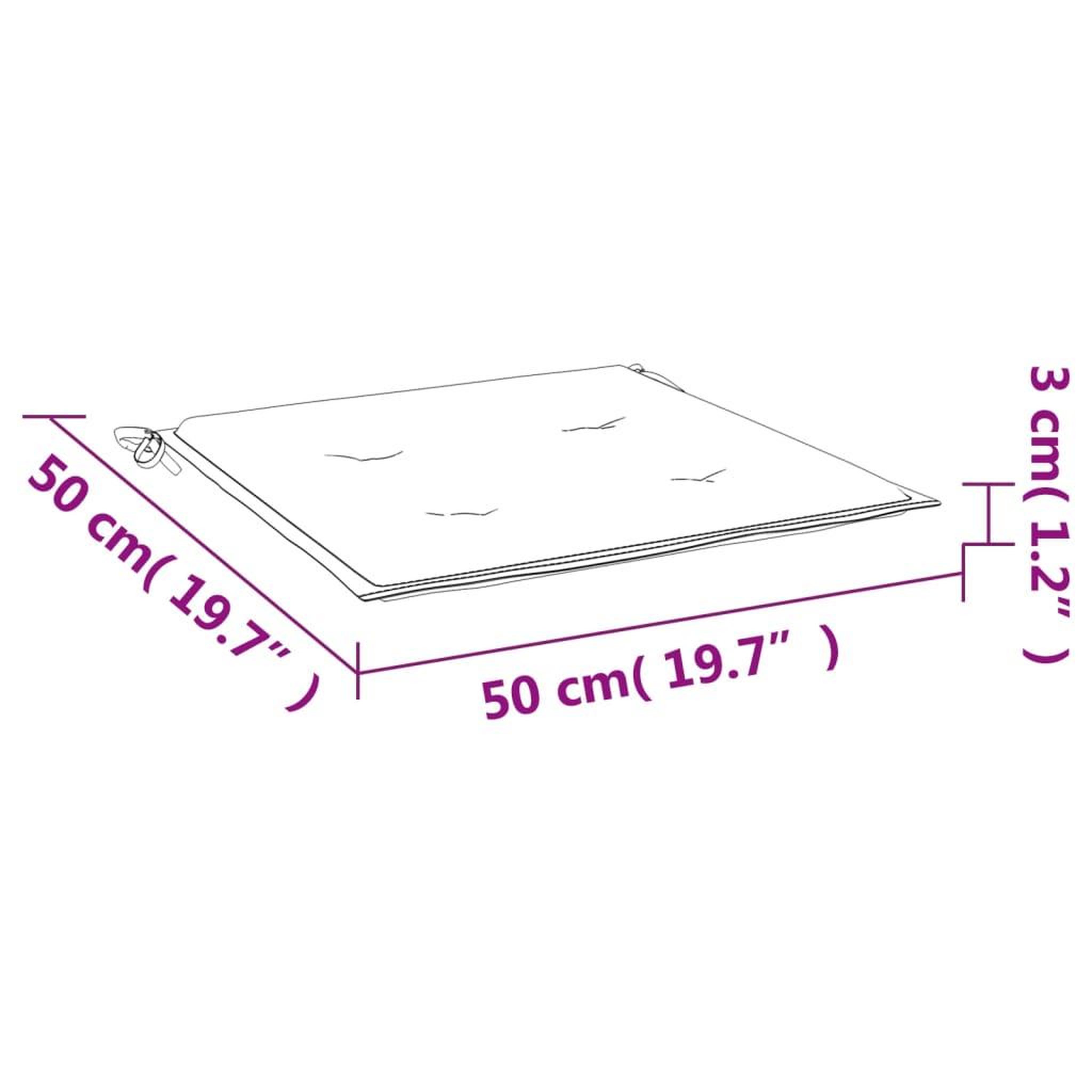 Voir la diapositive 6 : VIDAXL Coussins de chaise de jardin lot de 4 vert vif 50x50x3 cm