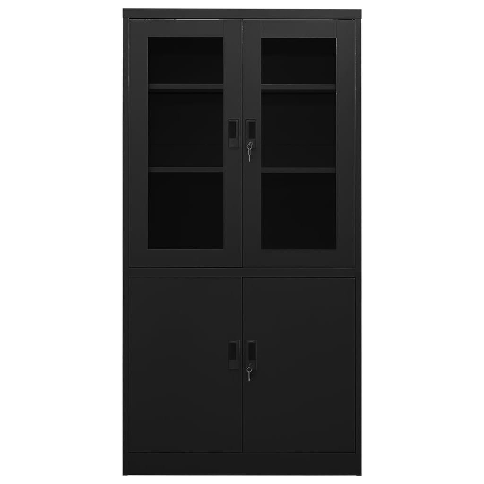 Voir la diapositive 2 : VIDAXL Armoire de bureau Noir 90x40x180 cm Acier