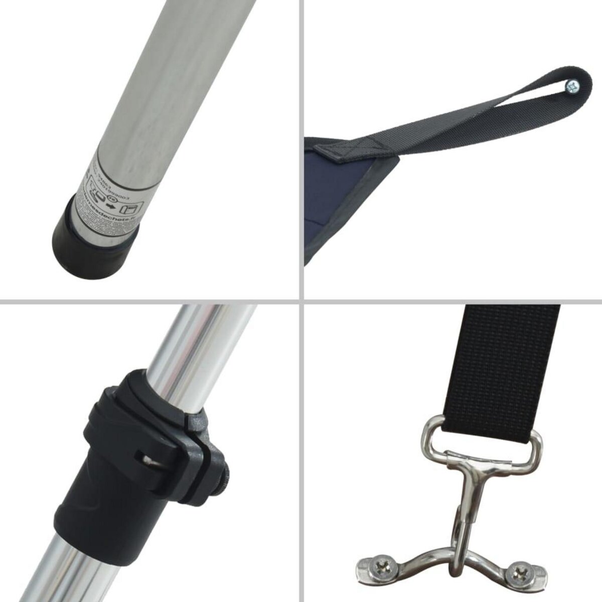 VIDAXL Extension d'ombrage T-Top bleu marine 170x208x(115-183) cm