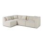 Voir la diapositive 3 : LISA DESIGN Nova - canapé modulable d'angle gauche - 5 places - avec pouf d'appoint - en velours