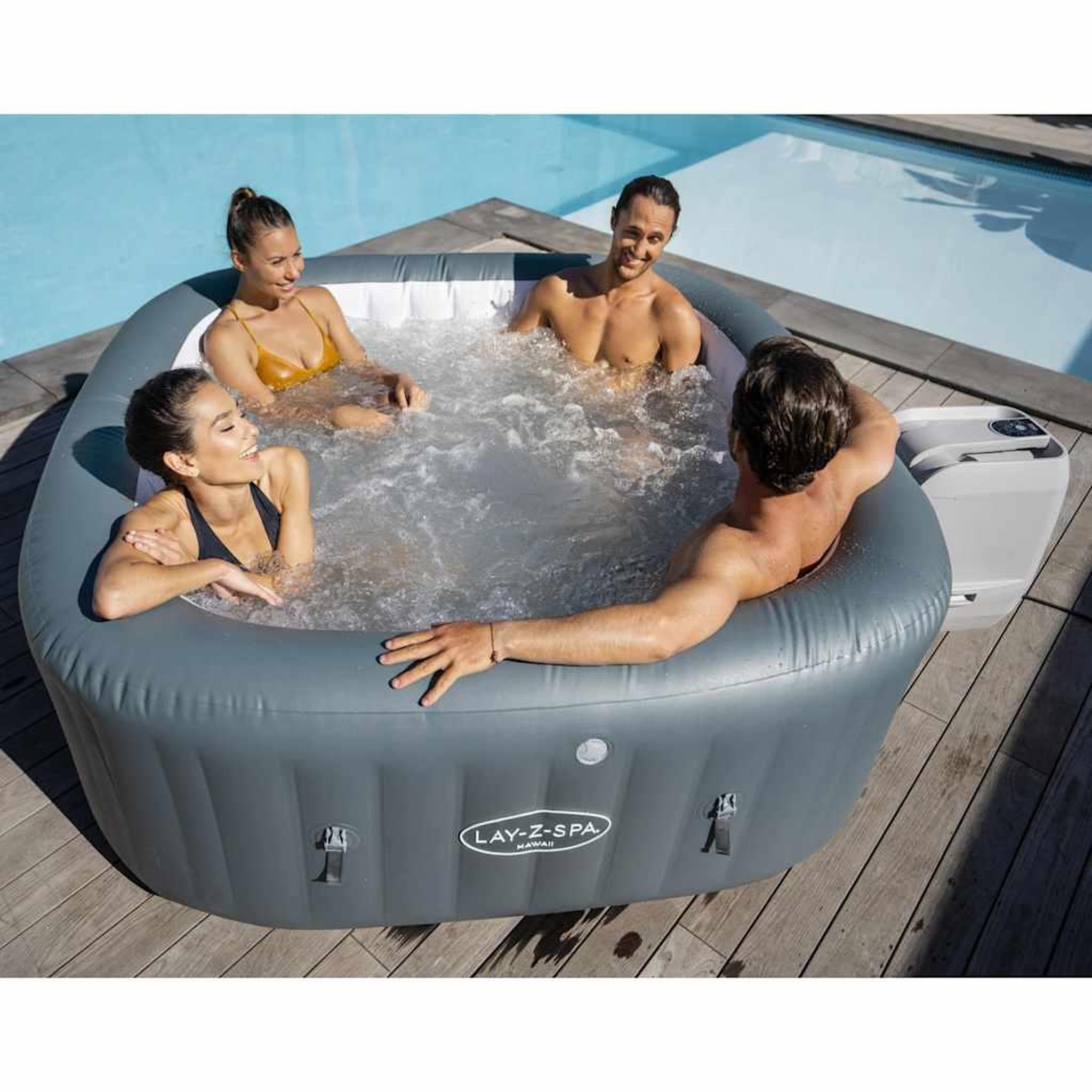 Voir la diapositive 3 : BESTWAY Bestway Cuve thermale gonflable Lay-Z-Spa Hawaii HydroJet Pro