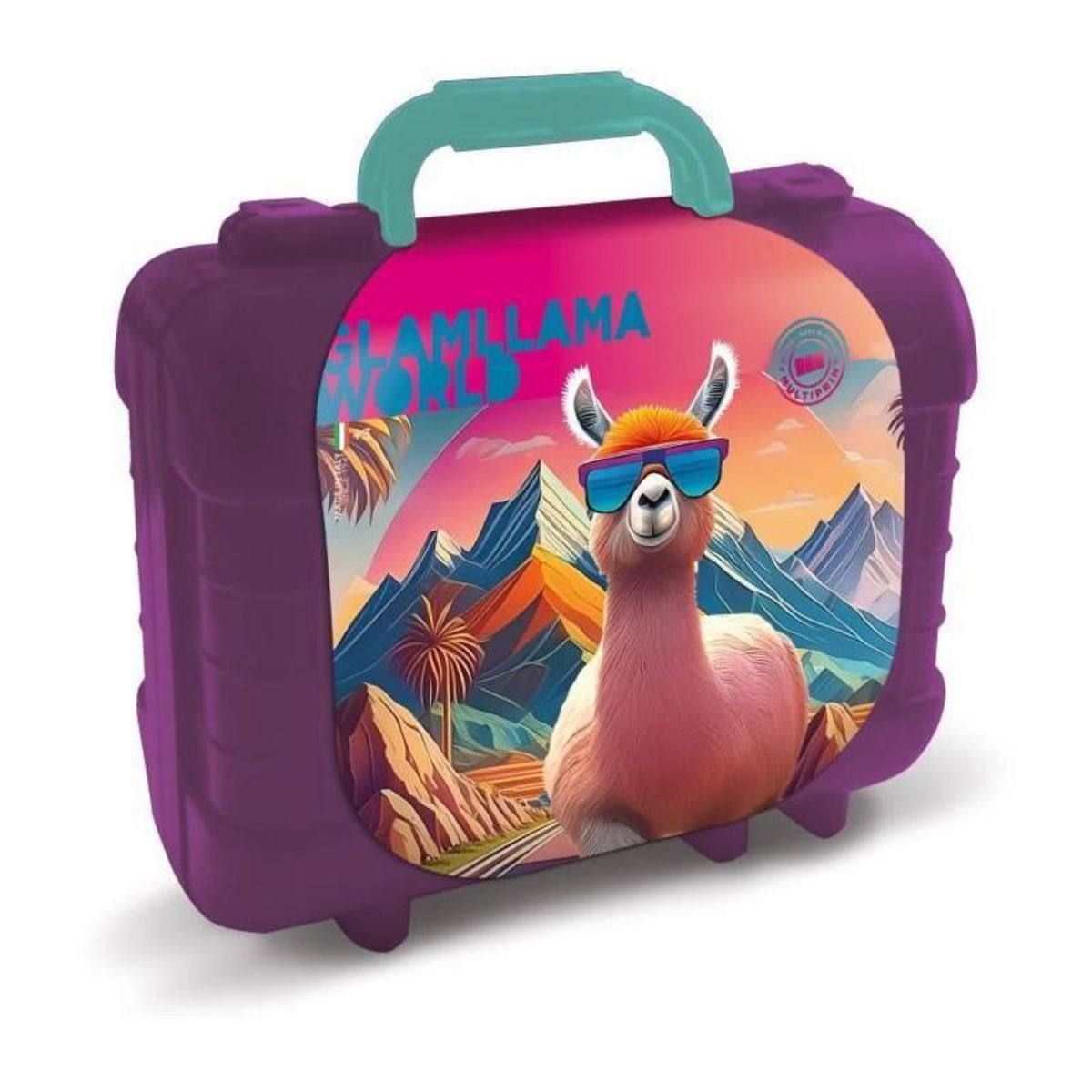 Multiprint Travel Set - MULTIPRINT - 42988 - 5 tampons Lama, 10 crayons