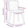 Voir la diapositive 6 : VIDAXL Chaises a manger lot de 2 gris nuage tissu