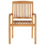 Voir la diapositive 5 : VIDAXL Chaises de jardin lot de 2 et coussins rouge Bois teck massif