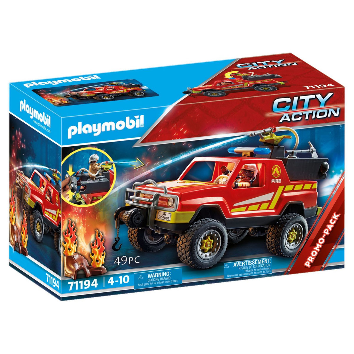 PLAYMOBIL 71194 - Pick Up et Pompier