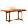 Voir la diapositive 3 : VIDAXL Table a dîner de jardin (120-170)x80x75 cm Bois d'acacia massif