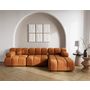 Voir la diapositive 1 : LISA DESIGN Ruby - canapé modulable d'angle droit 4 places en velours texturé