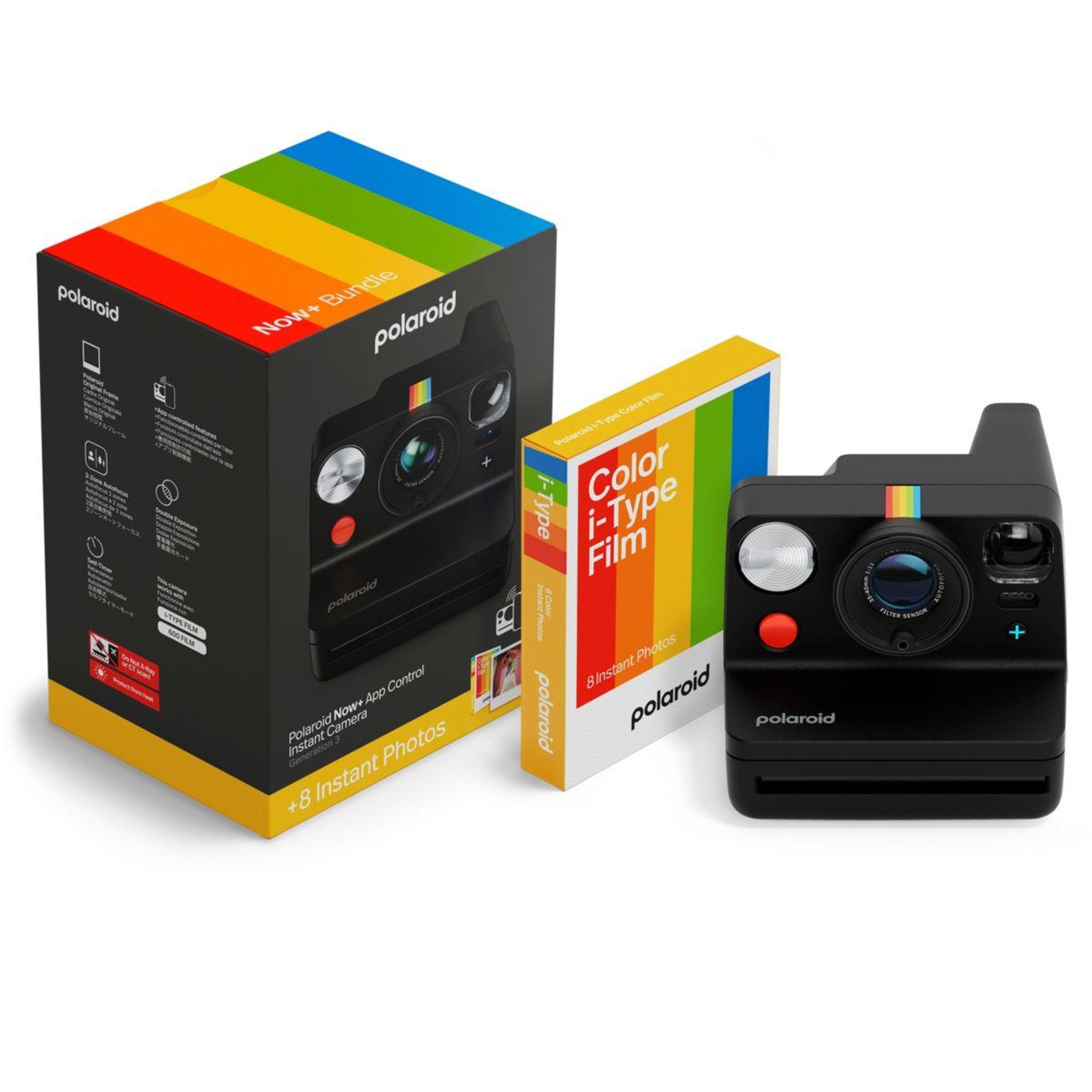 POLAROID Appareil photo Instantané Now+ Gen 3 Black + Pack 8 Films