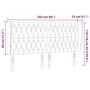 Voir la diapositive 6 : VIDAXL Tete de lit avec oreilles Gris fonce 203x23x118/128 cm Tissu
