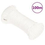 VIDAXL Corde de bateau Blanc complet 5 mm 100 m Polypropylene