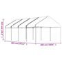 Voir la diapositive 5 : VIDAXL Belvedere avec toit blanc 8,92x4,08x3,22 m polyethylene