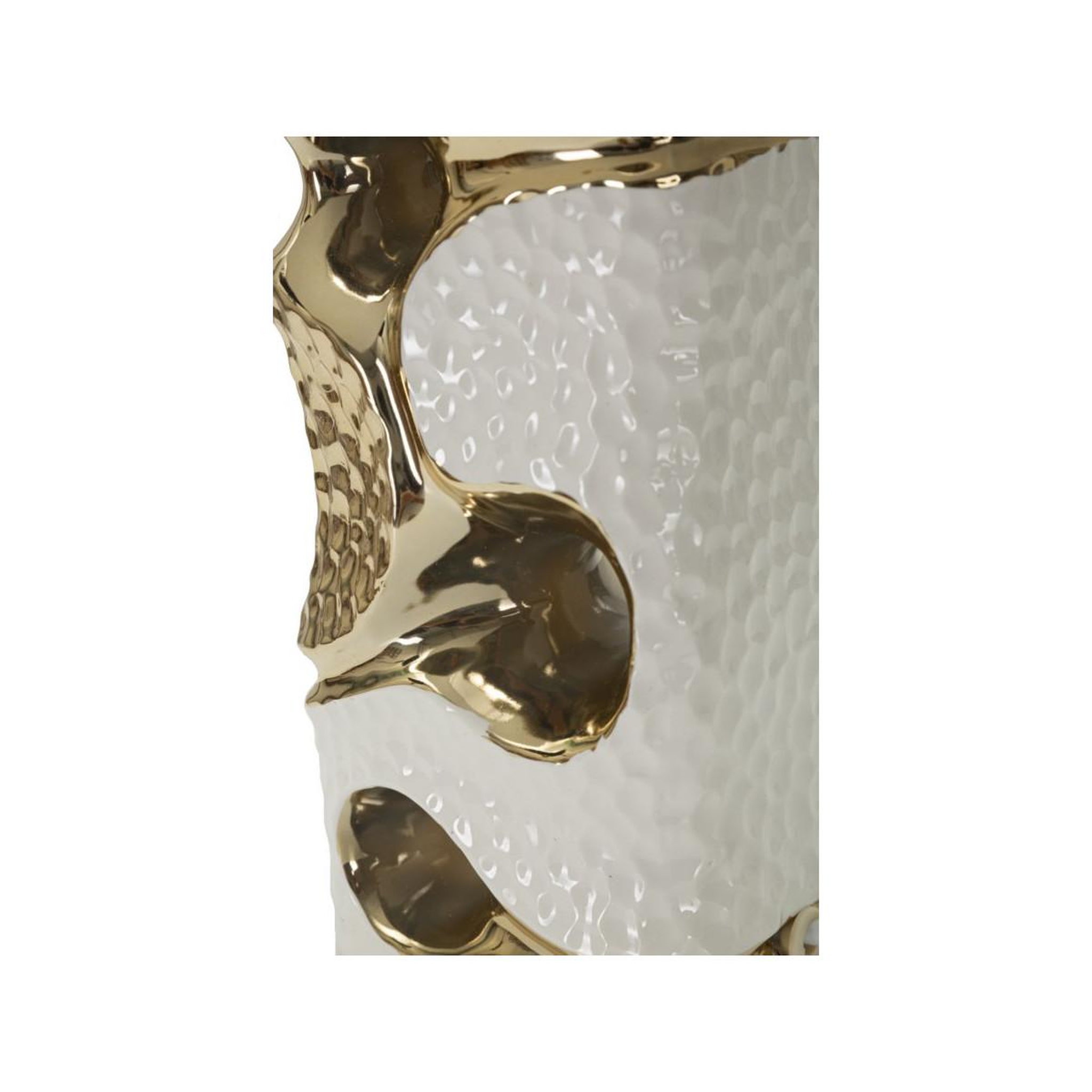 Voir la diapositive 3 : Paris Prix Lampe à poser en céramique  florida  43cm blanc & or