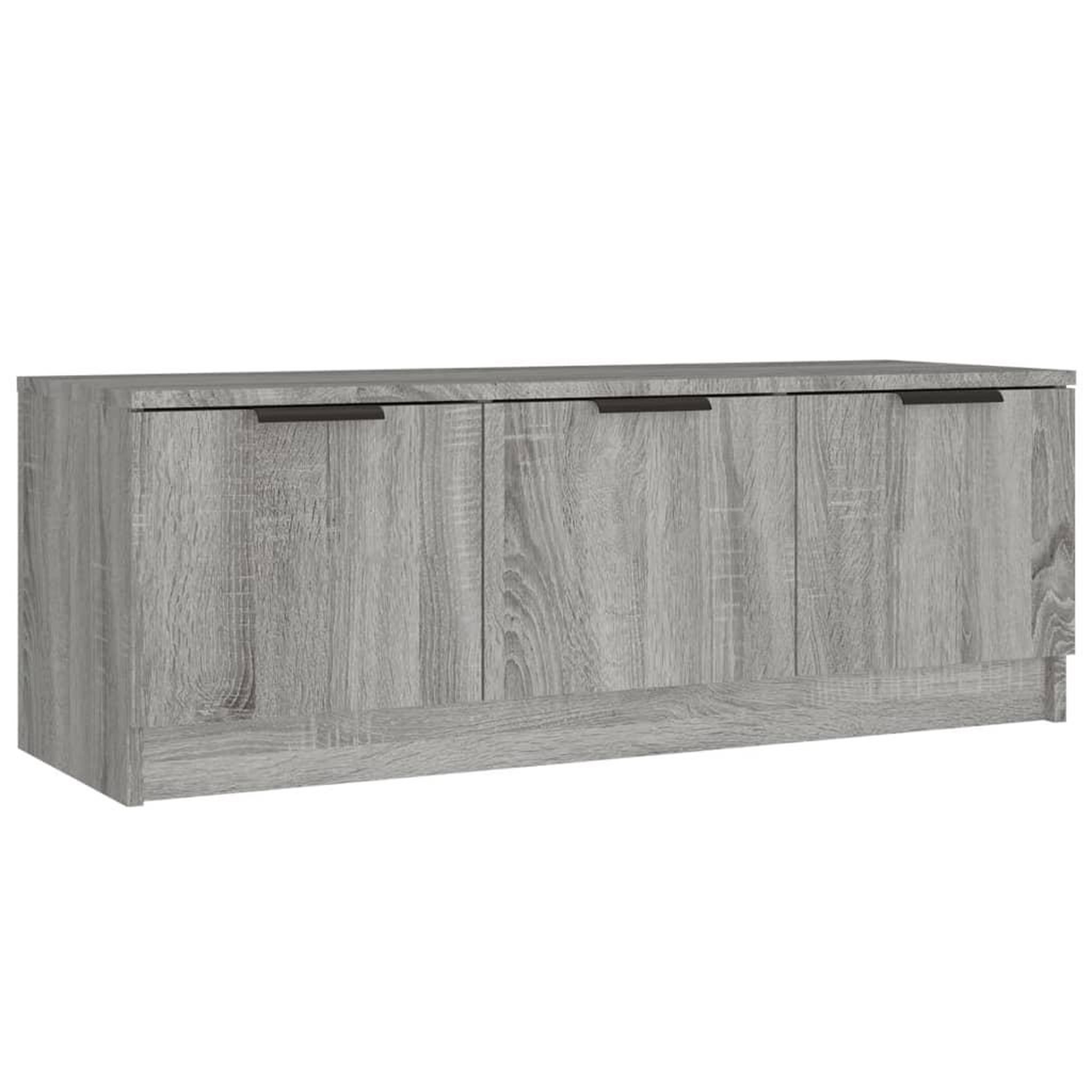 Voir la diapositive 2 : VIDAXL Meuble TV Sonoma gris 102x35x36,5 cm Bois d'ingenierie