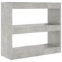 Voir la diapositive 2 : VIDAXL Bibliotheque/Separateur de piece Gris beton 80x30x72 cm