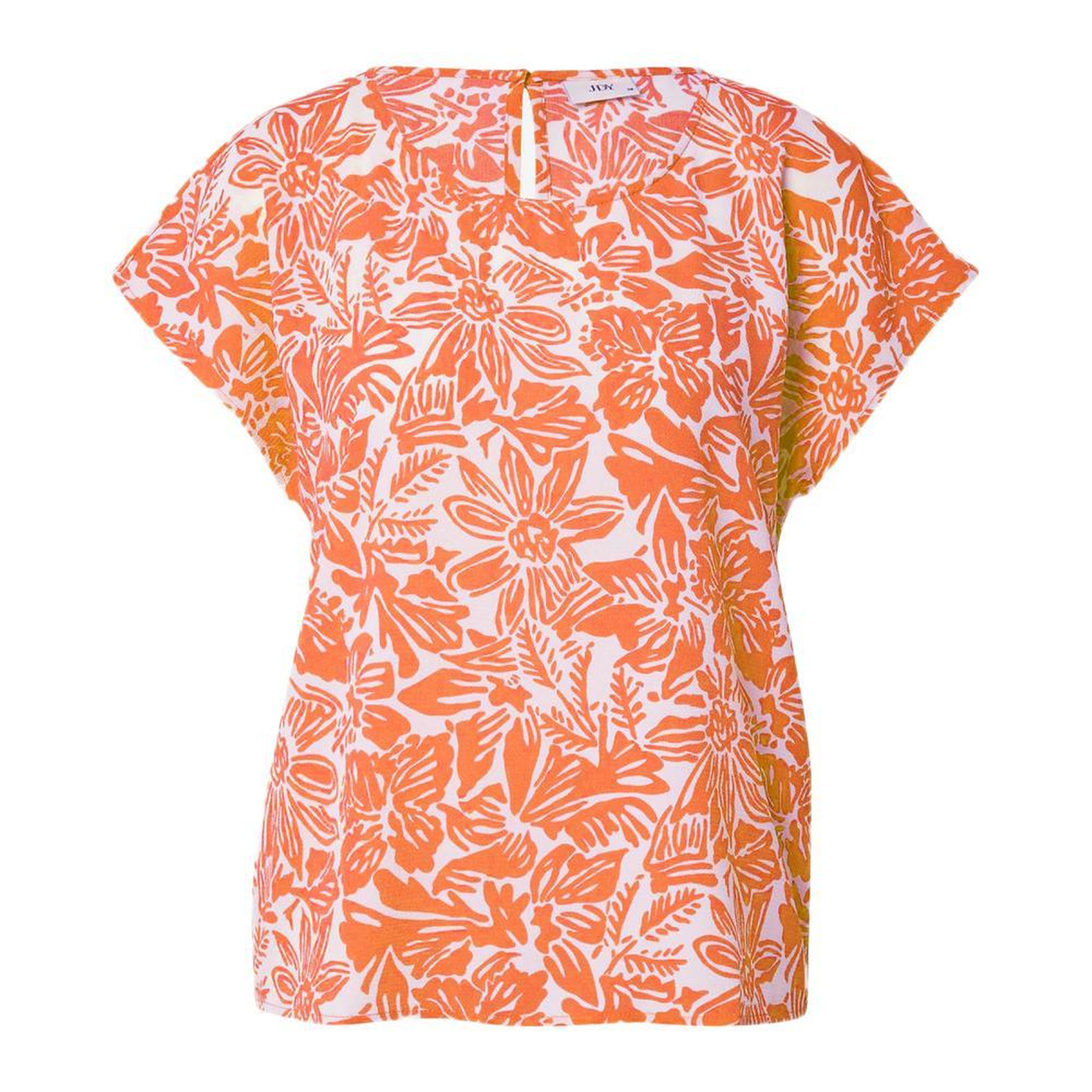 JACQUELINE DE YONG Blouse Blanche/Orange à Motifs Femme JDY Piper. Coloris disponibles : Orange