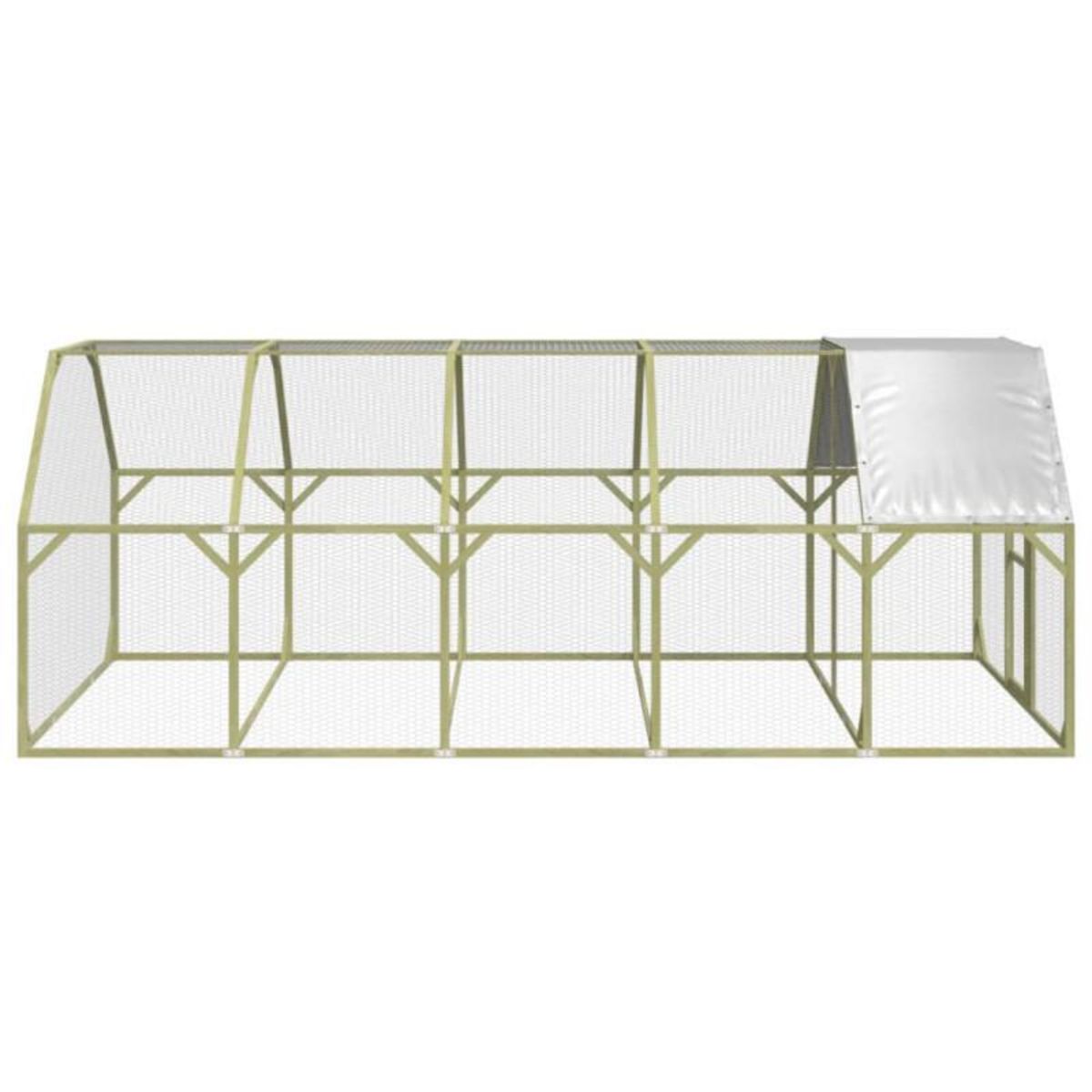 VIDAXL Poulailler 268x500x190 cm Bois de pin massif imprégné