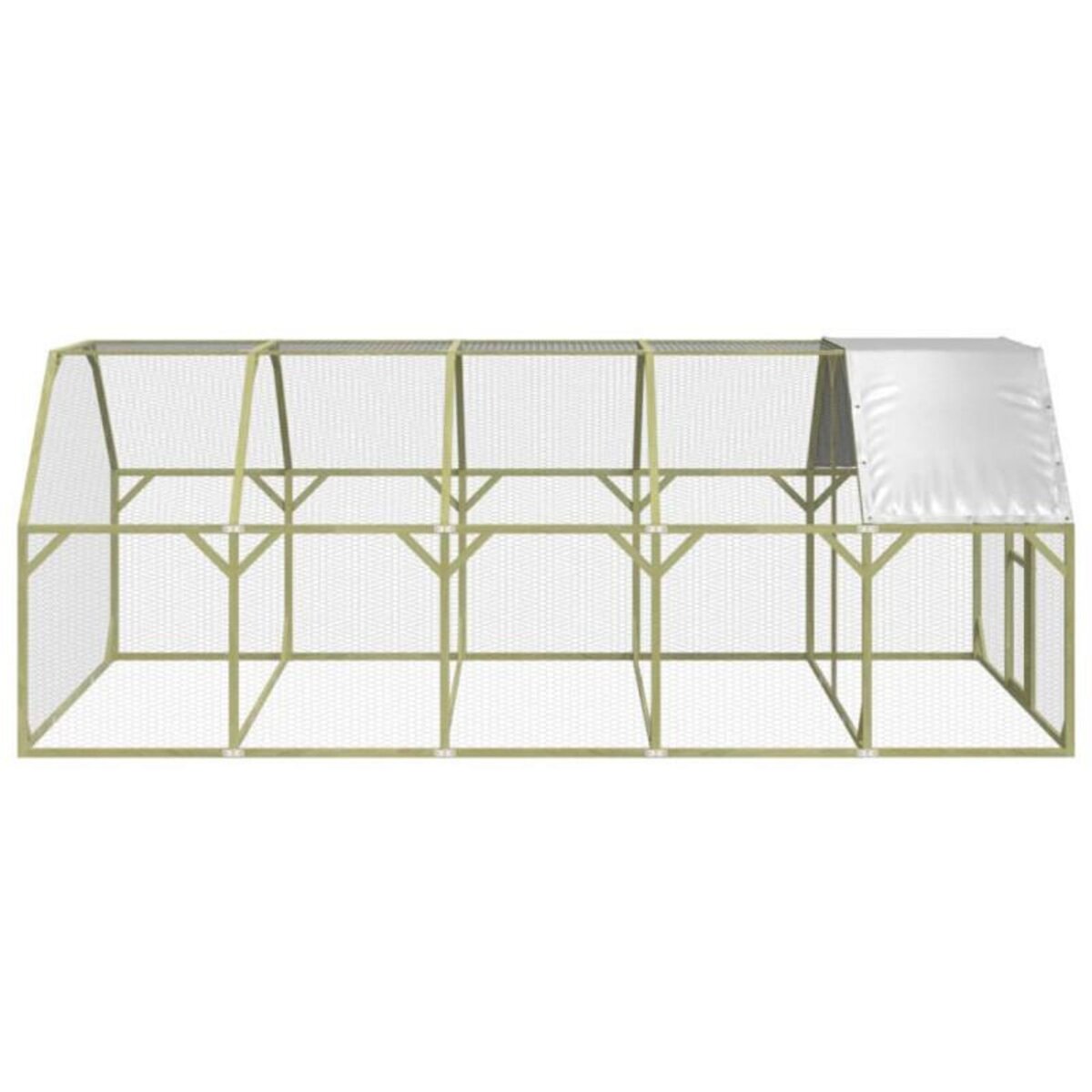 VIDAXL Poulailler 268x500x190 cm Bois de pin massif imprégné