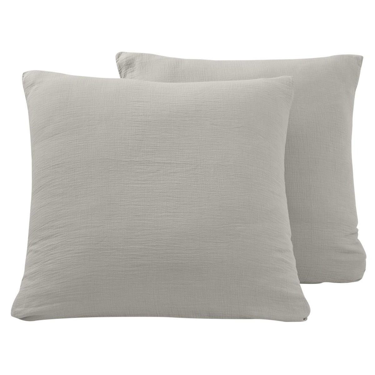 Sensei Maison Lot de 2 taies d'oreiller en gaze de coton LOFT