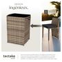 Voir la diapositive 4 : tectake Salon de jardin avec cadre en aluminium marron naturel