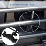 PAWHUT Barrière grille de séparation universelle voiture pour animaux - hauteur et longueur réglable - kit complet installation inclus - métal ABS noir