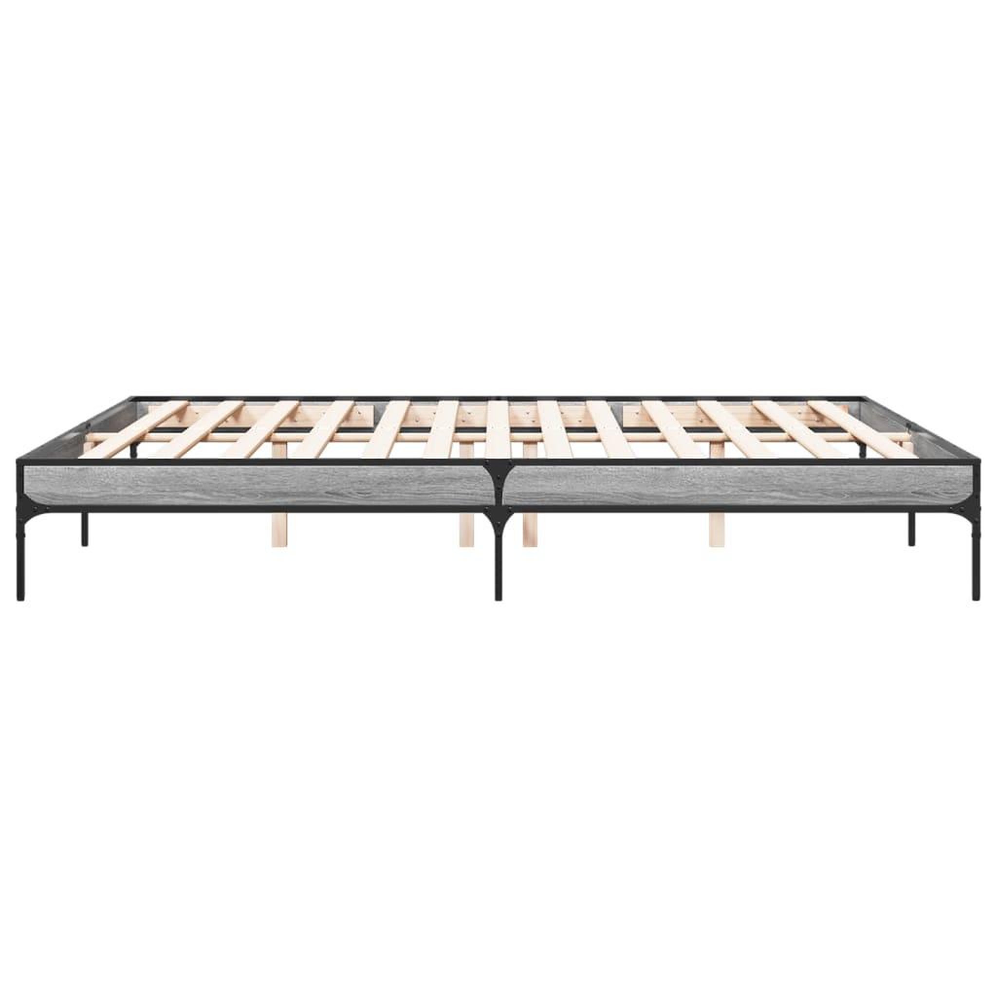 Voir la diapositive 5 : VIDAXL Cadre de lit sans matelas sonoma gris 200x200 cm