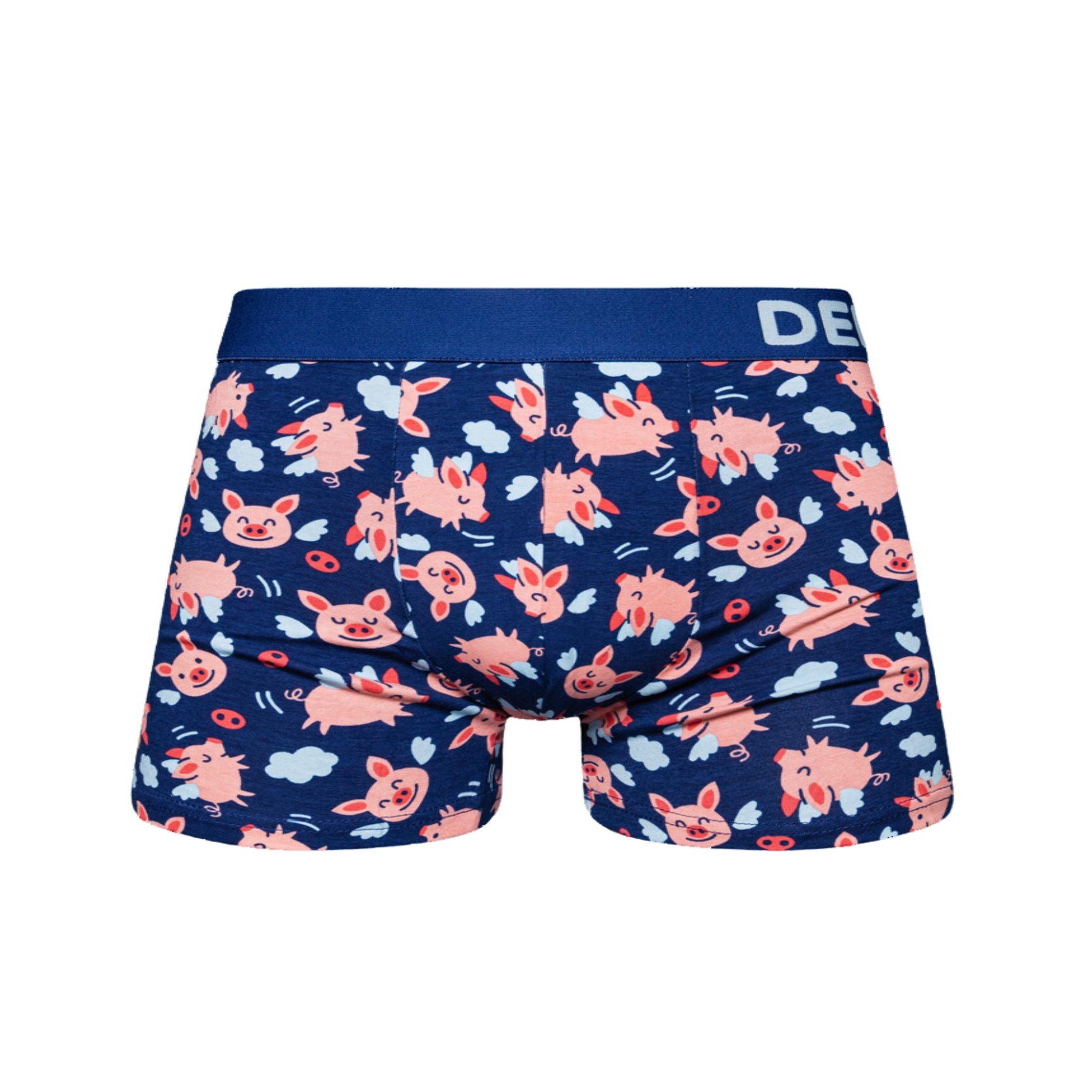 DEDOLES Boxer homme cochons ailés. Coloris disponibles : Multicolore
