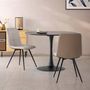 Voir la diapositive 2 : VS VENTA-STOCK Pack de 2 chaises Praga, tissu et simili cuir Beige