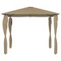 Voir la diapositive 2 : VIDAXL Belvedere avec revetement de poteaux 3x3x2,6 m Taupe 160 g/m²