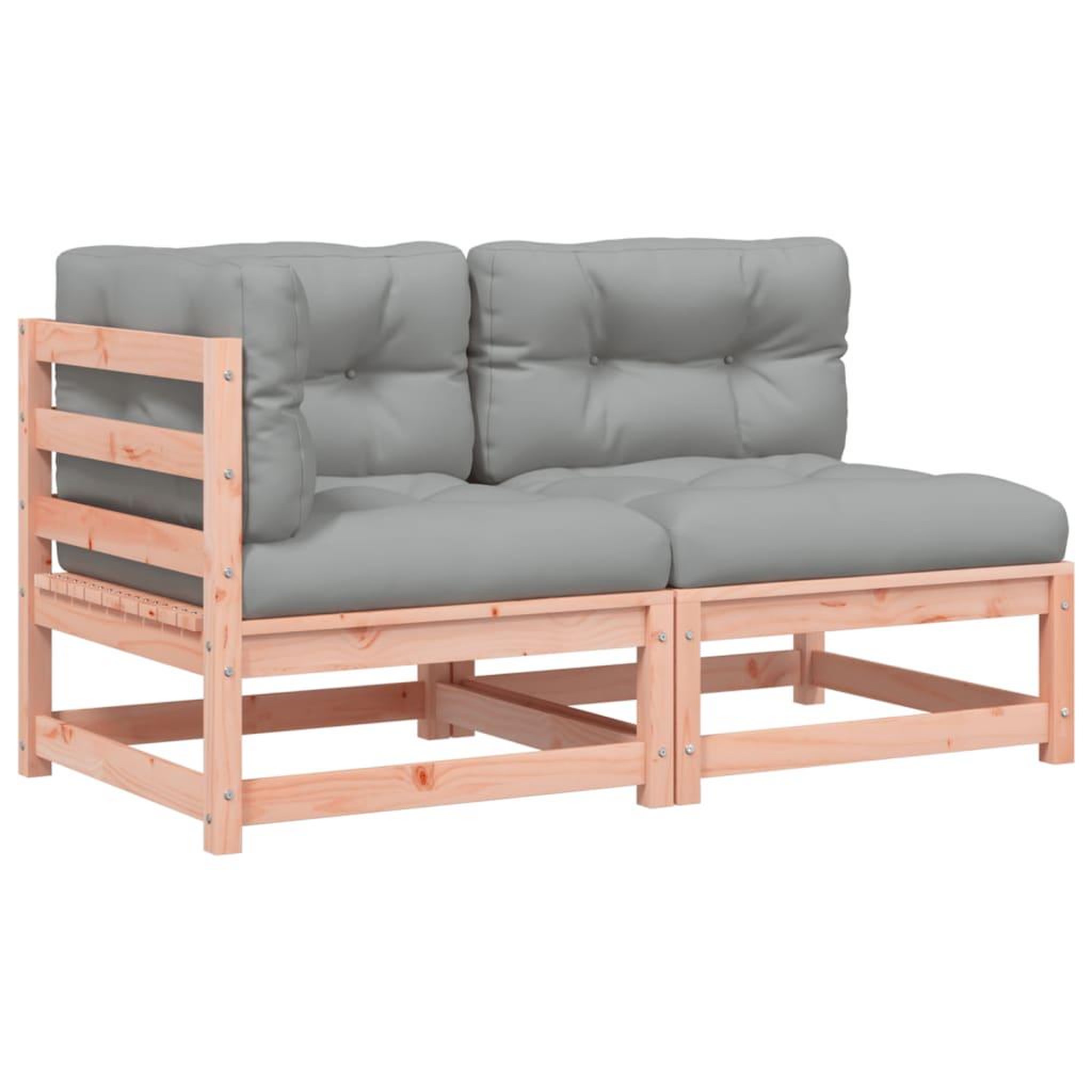 Voir la diapositive 2 : VIDAXL Canape de jardin avec coussins 2 places bois massif douglas