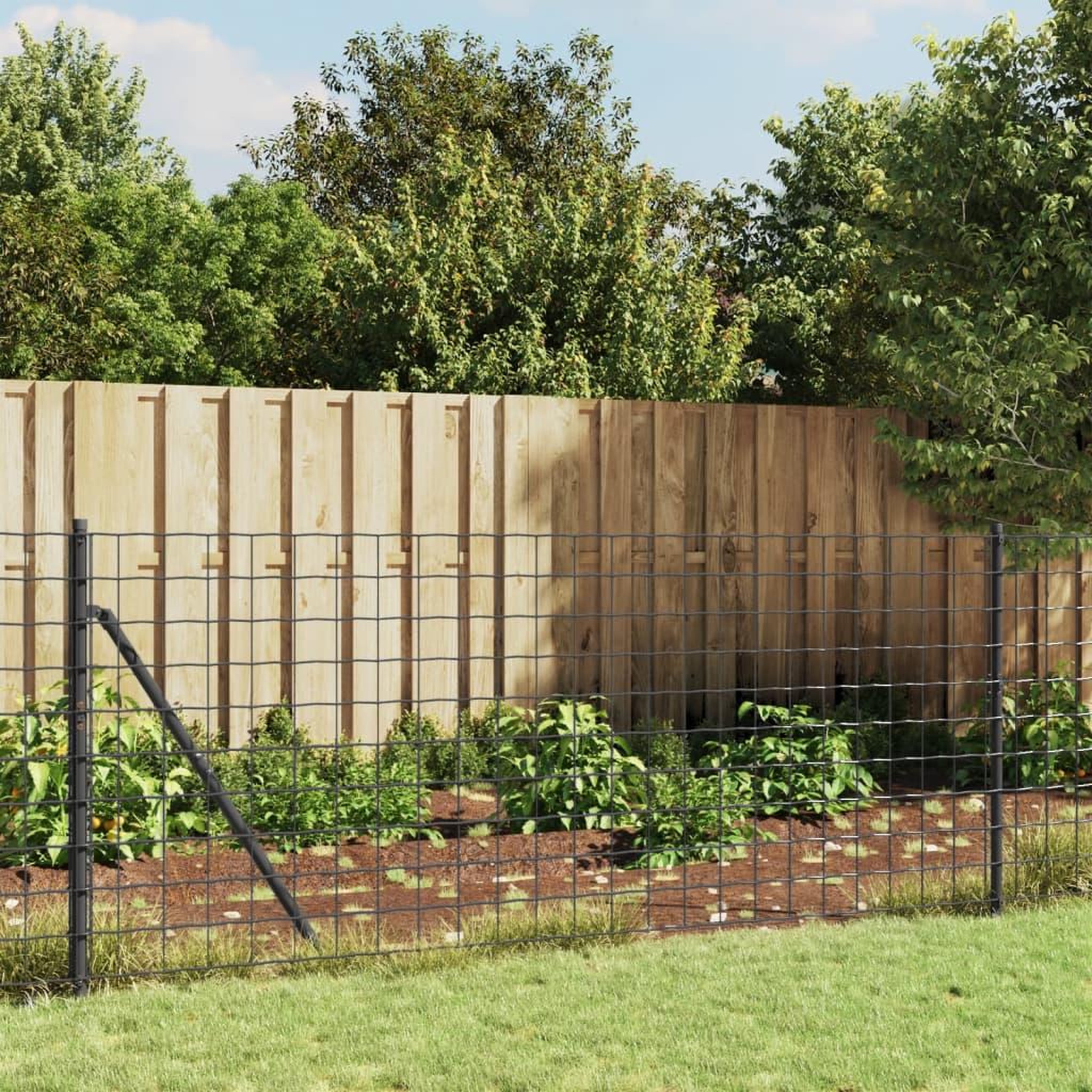 VIDAXL Cloture en treillis metallique anthracite 0,8x25 m