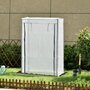 Voir la diapositive 4 : OUTSUNNY Serre de jardin serre à tomates porte zippée déroulante - 1x0,5x1,5m - acier PVC blanc transparent