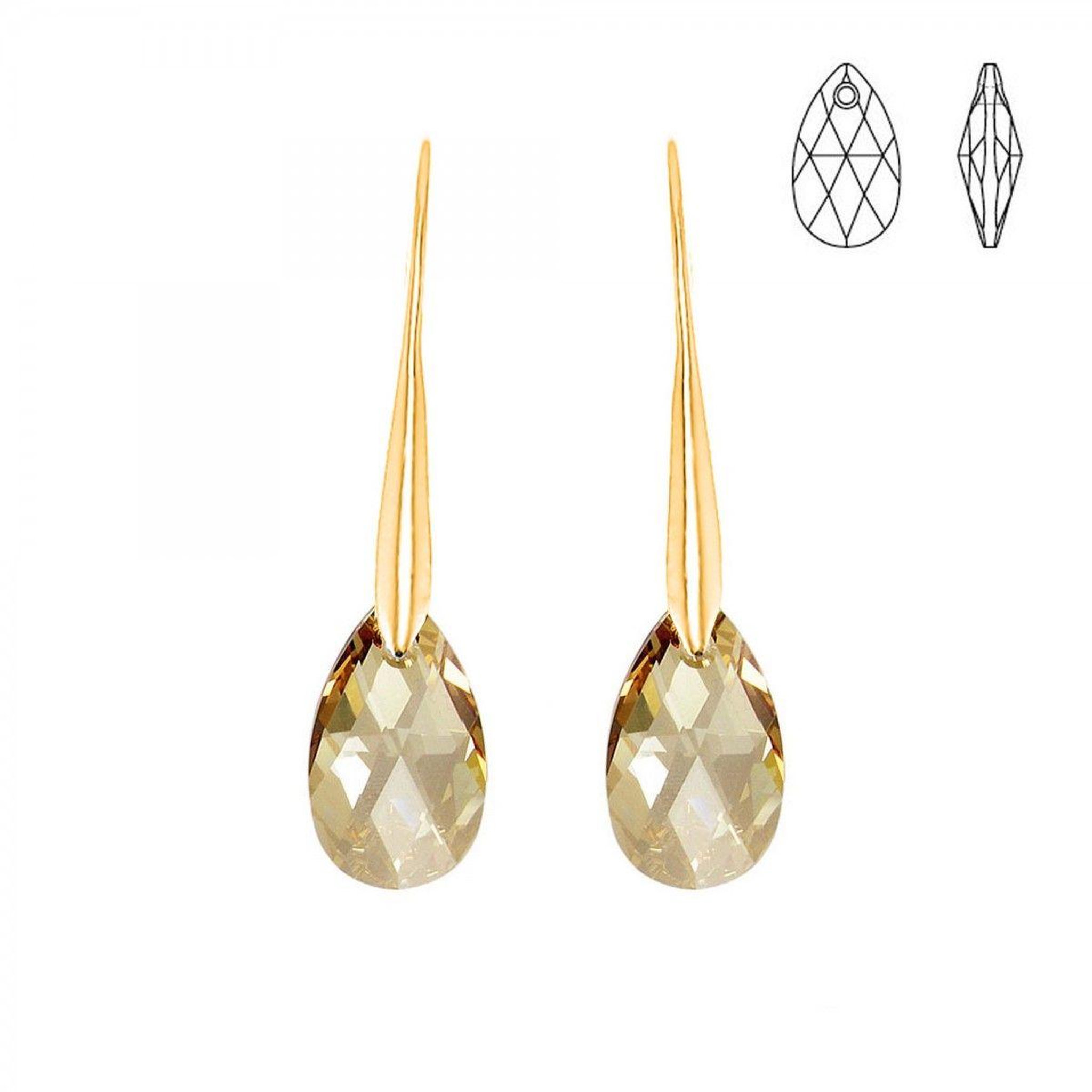 SC CRYSTAL Boucles d'oreilles SC Crystal ornées de Cristaux scintillants