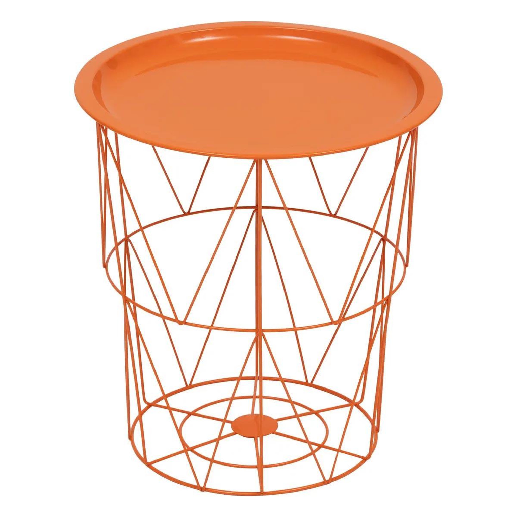 Voir la diapositive 1 : ATMOSPHERA Table d'Appoint en Métal  Kumi  40cm Orange