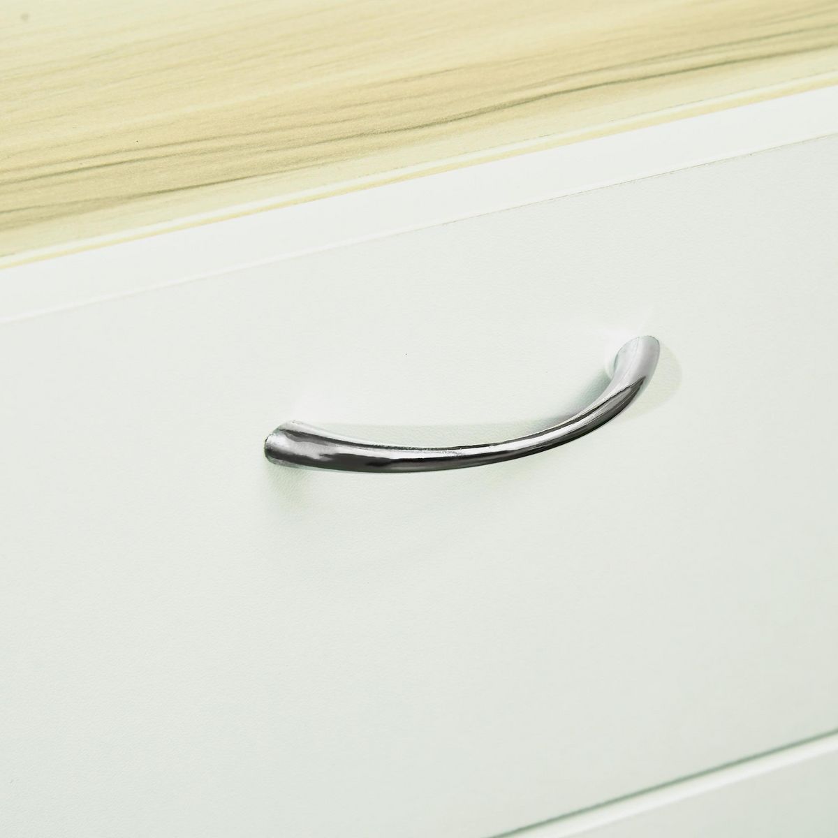 HOMCOM HOMCOM Armoire de cuisine contemporaine rangement- buffet haut - 5 portes, 1 tiroir, 3 niches - 102 x 48 x 180 cm