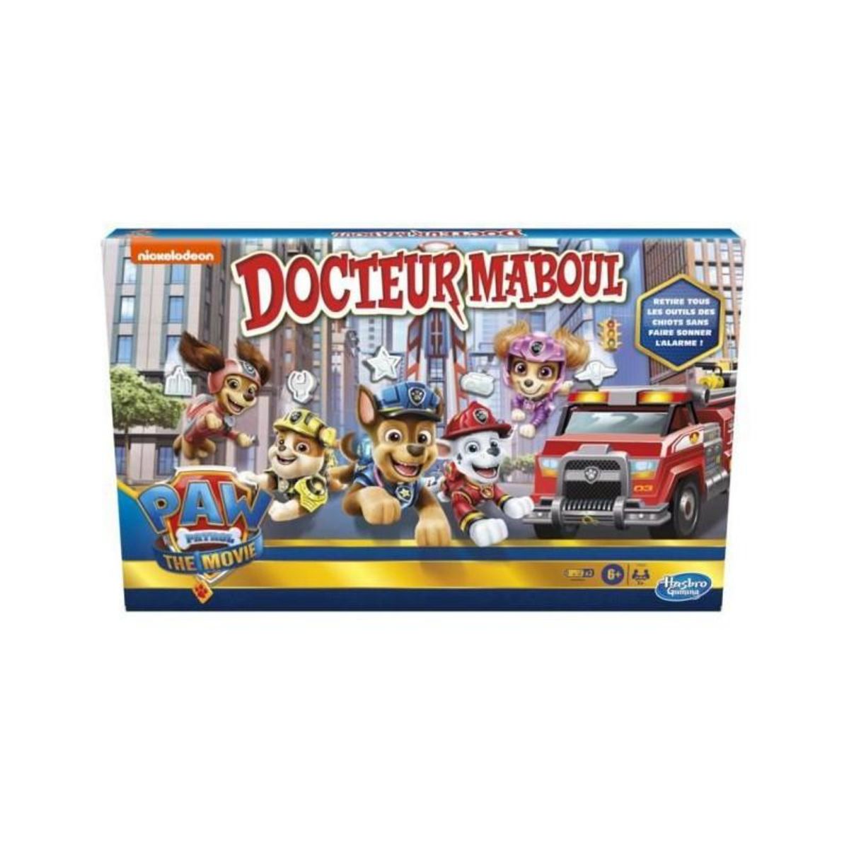 HASBRO DOCTEUR MABOUL - Le Jeu : Pat' Patrouille - The Movie - jeu de plateau pour enfants - des 6 ans - jeu Nickelodeon Pat' Patrouill