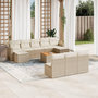 Voir la diapositive 1 : VIDAXL Salon de jardin 11 pcs avec coussins beige resine tressee