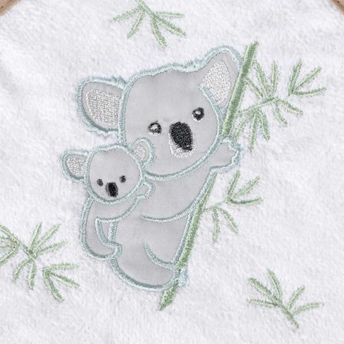 Paris Prix Cape de Bain Bébé  Koala  75x75cm Blanc