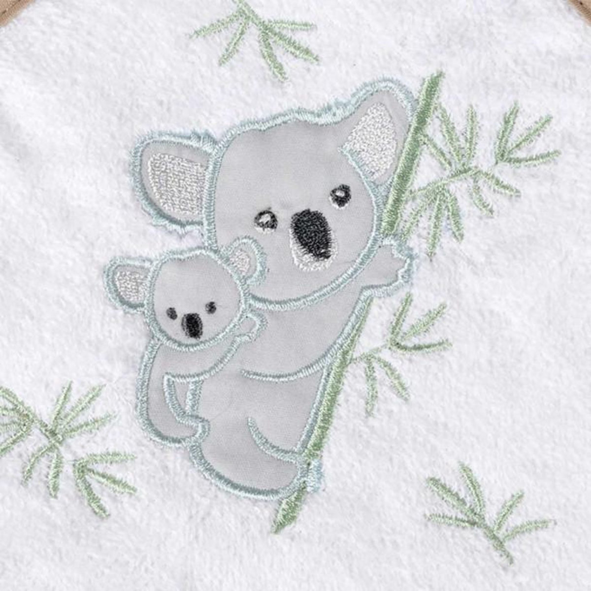 Paris Prix Cape de Bain Bébé  Koala  75x75cm Blanc