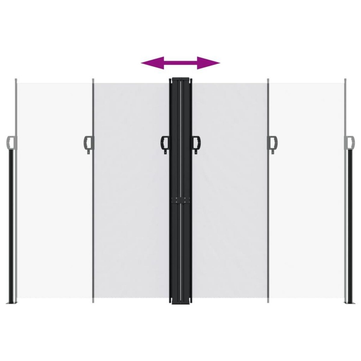 VIDAXL Auvent lateral retractable blanc 220x600 cm