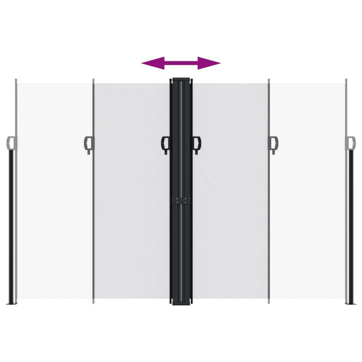 VIDAXL Auvent lateral retractable blanc 220x600 cm